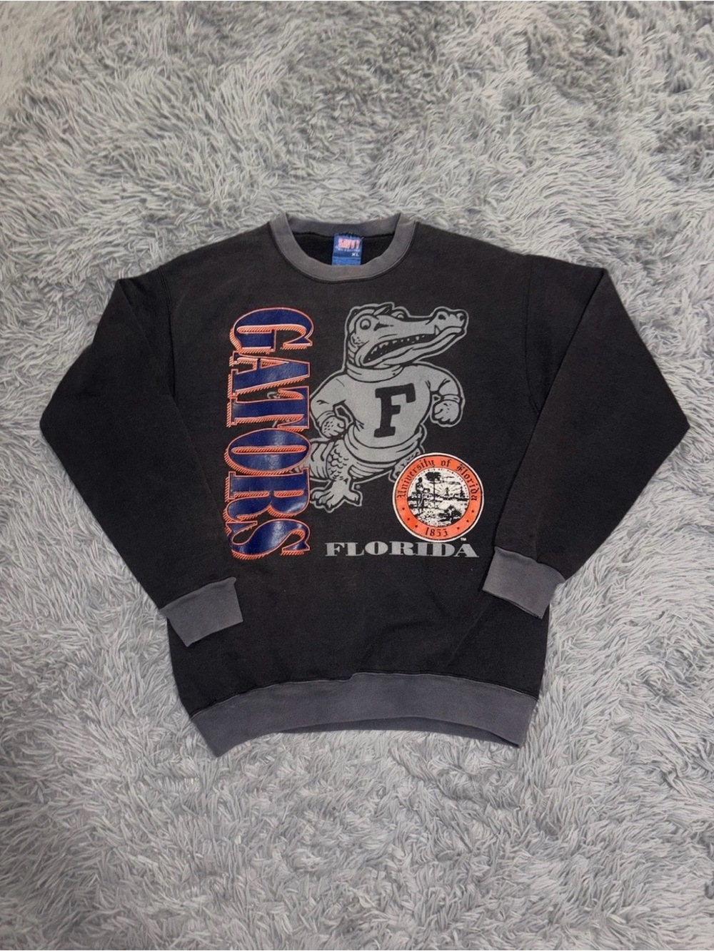 VTG Florida Gators Mens Gray Pullover Crew Neck Sweatshirt XL RARE University UF